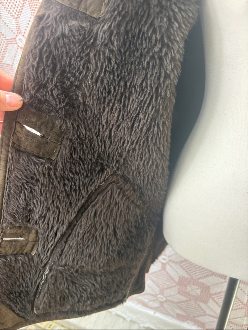 Vintage Suede Shearling Coat – Made in England - Picture 11 of 12